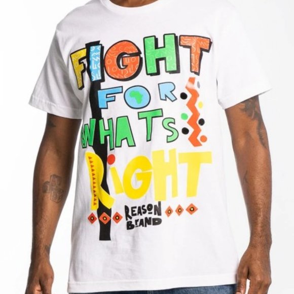 The Reason Fight For What's Right Crew Tee L NWT - Picture 1 of 2